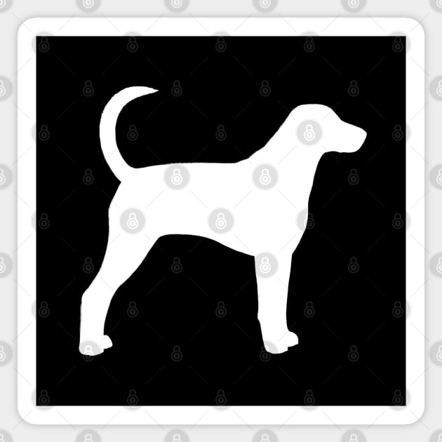 White American Foxhound Silhouette Sticker by Coffee Squirrel